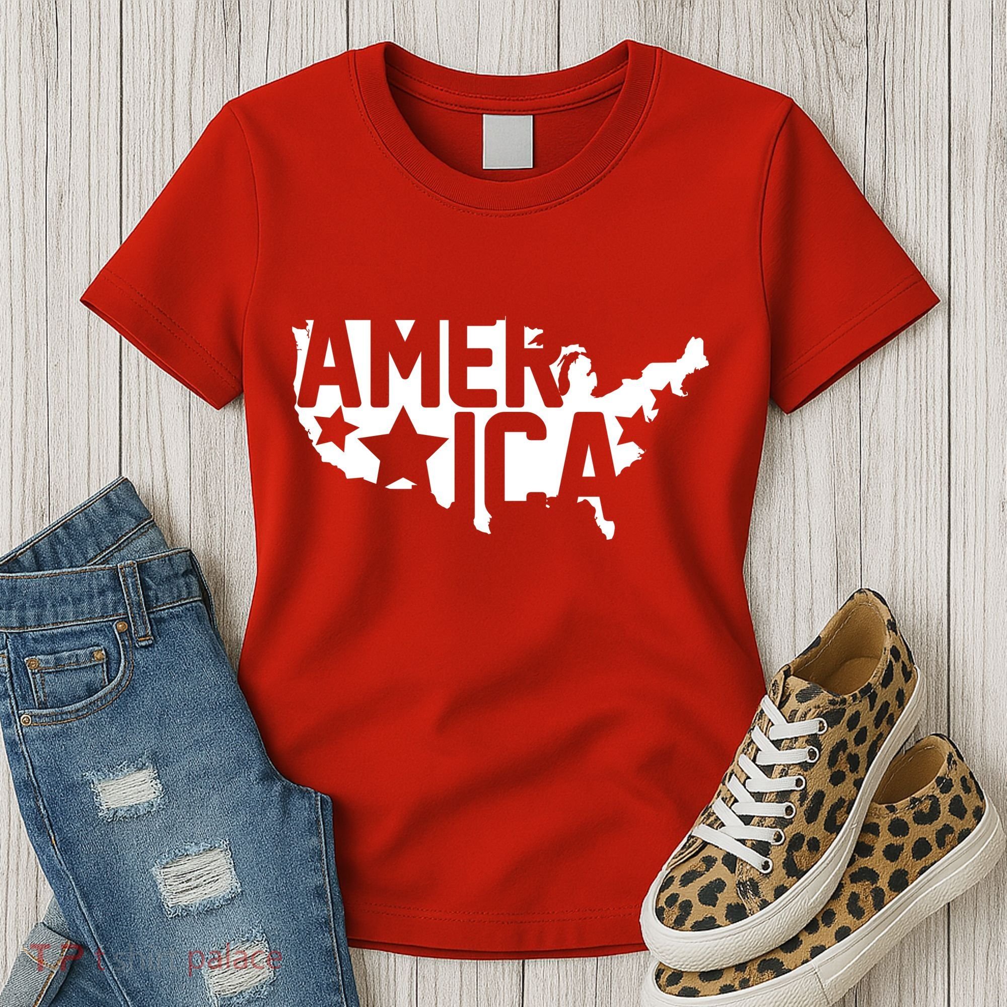 America State Map Women's T-Shirt