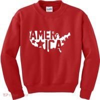 America State Map Kids Sweatshirt thumb 0