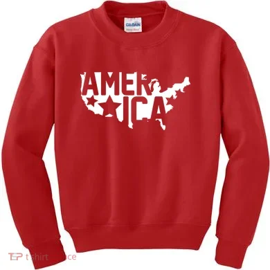America State Map Kids Sweatshirt
