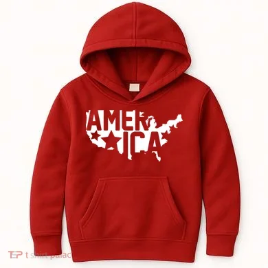 America State Map Kids Hoodie