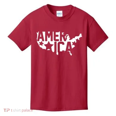 America State Map Kids T-Shirt
