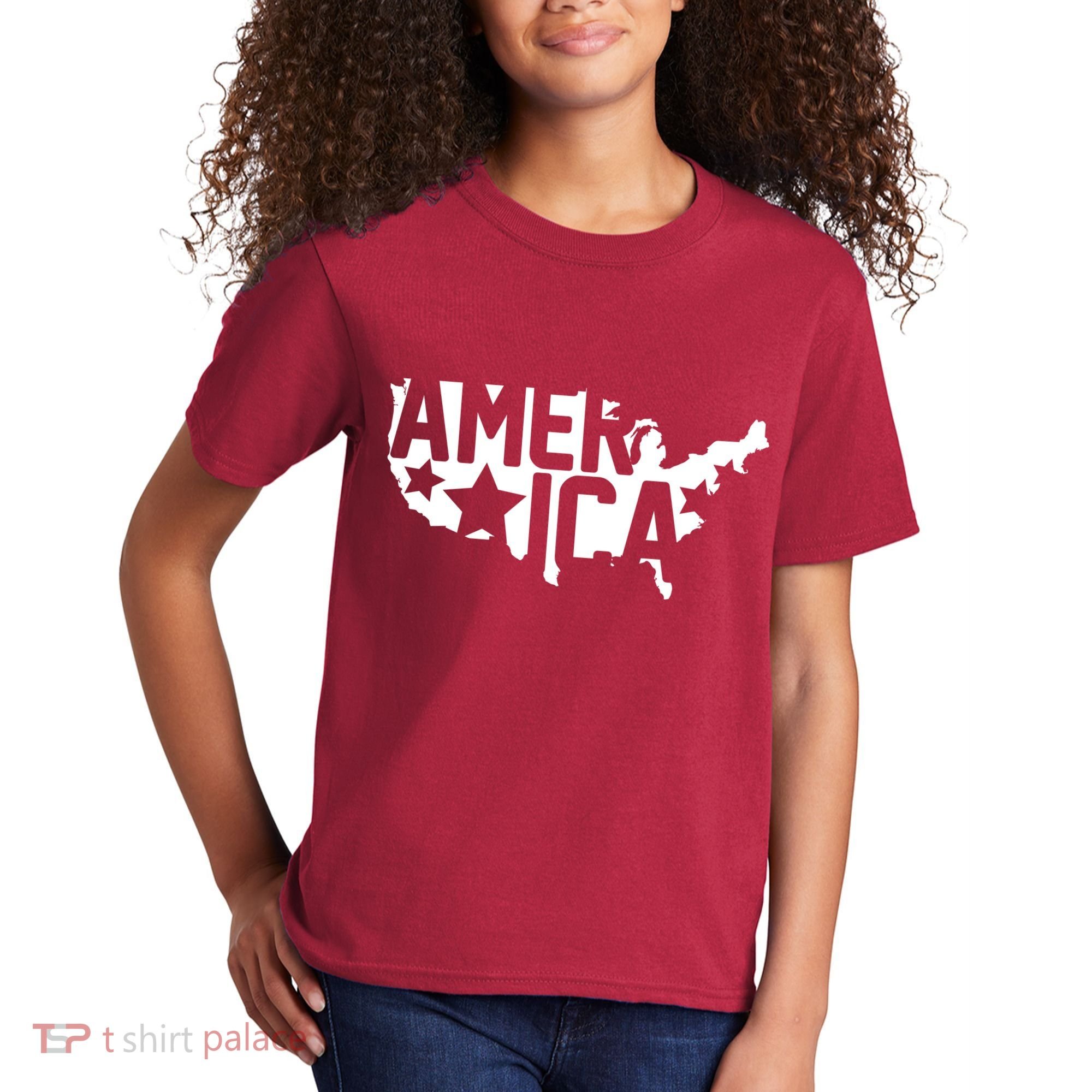America State Map Kids T-Shirt