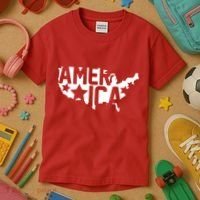 America State Map Kids T-Shirt thumb 3