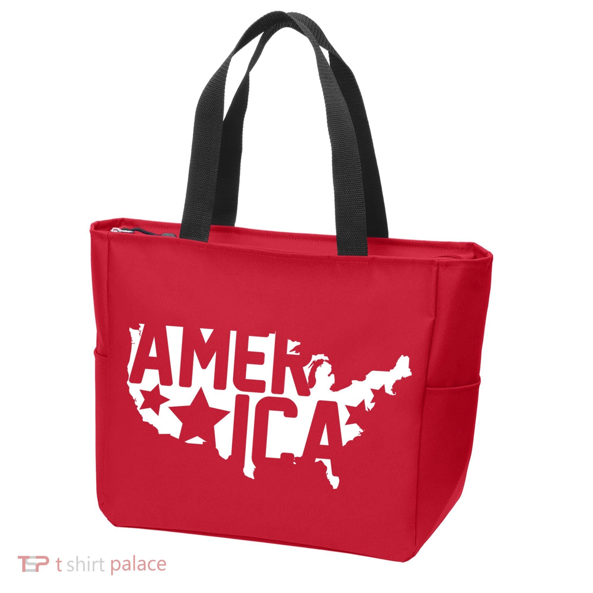 America State Map Tote Bag