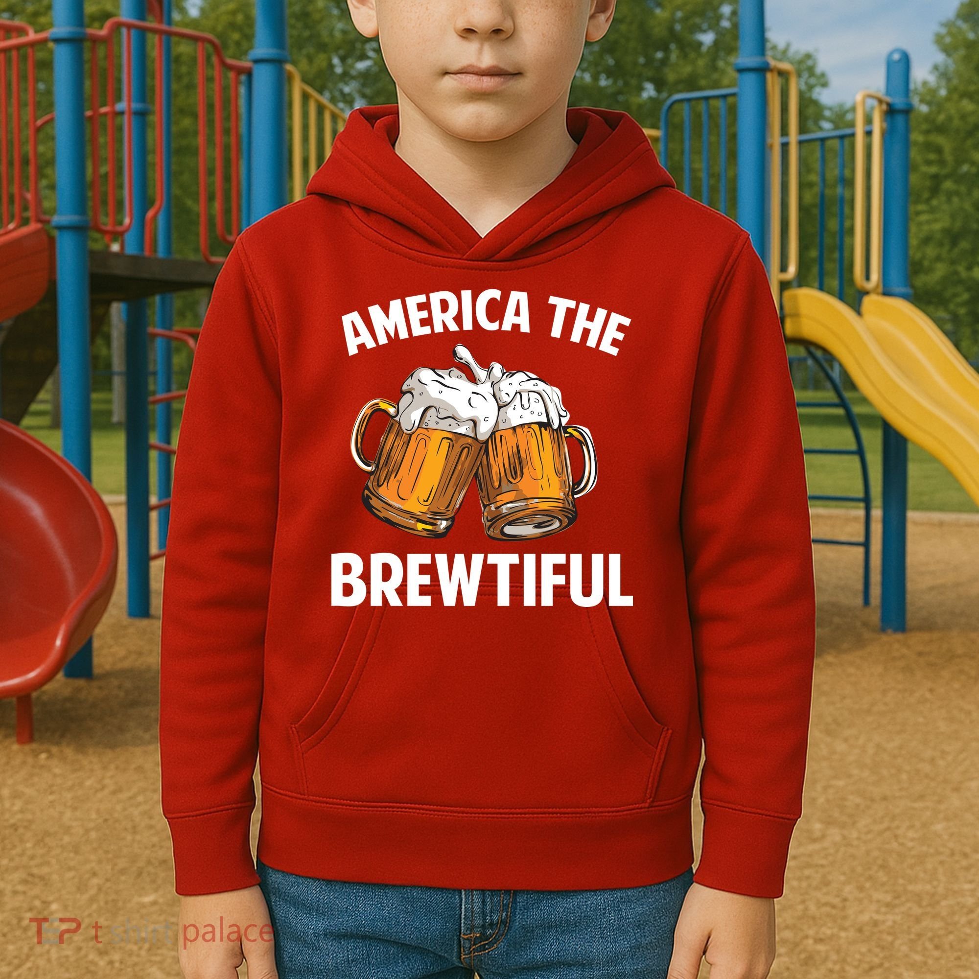 America The Brewtiful Kids Hoodie