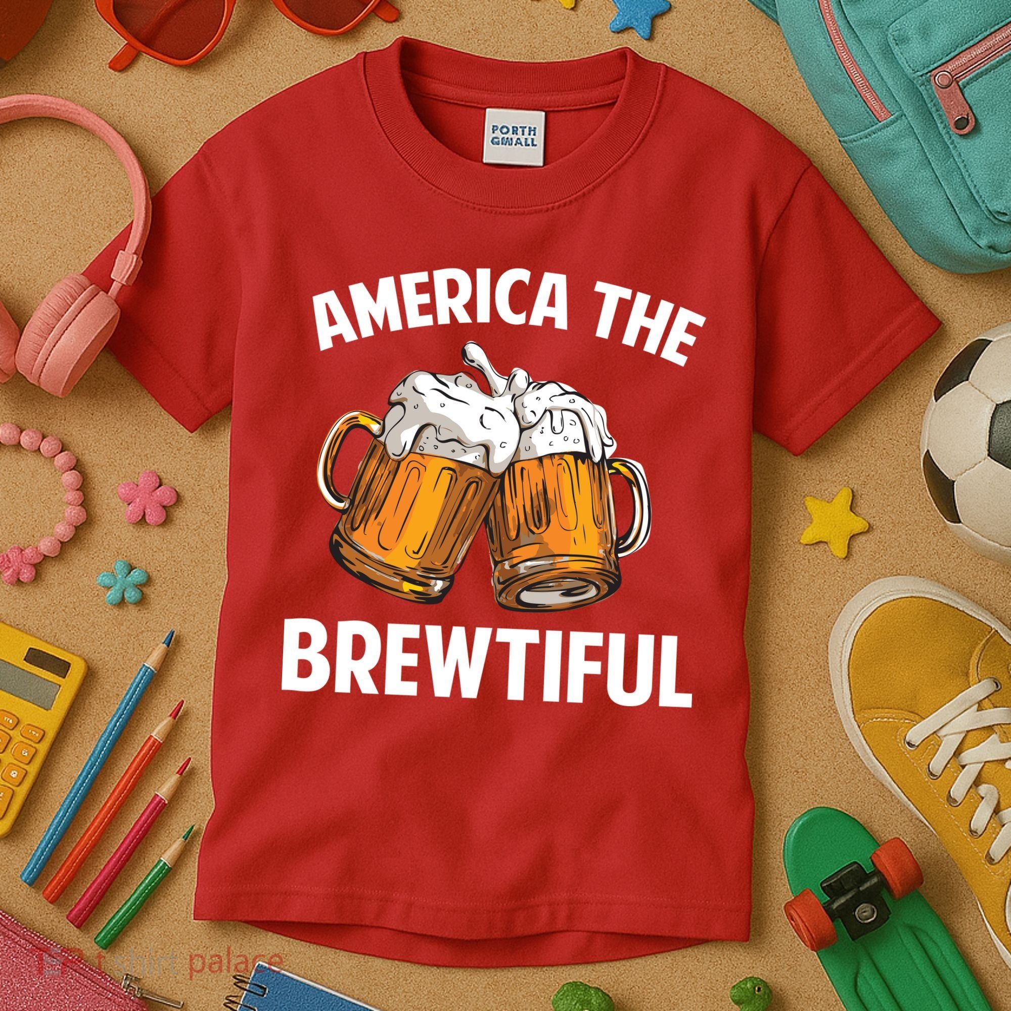 America The Brewtiful Kids T-Shirt