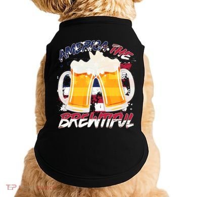 America The Brewtiful Beer USA Flag Doggie Tank