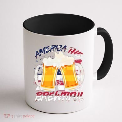 America The Brewtiful Beer USA Flag Coffee Mug back