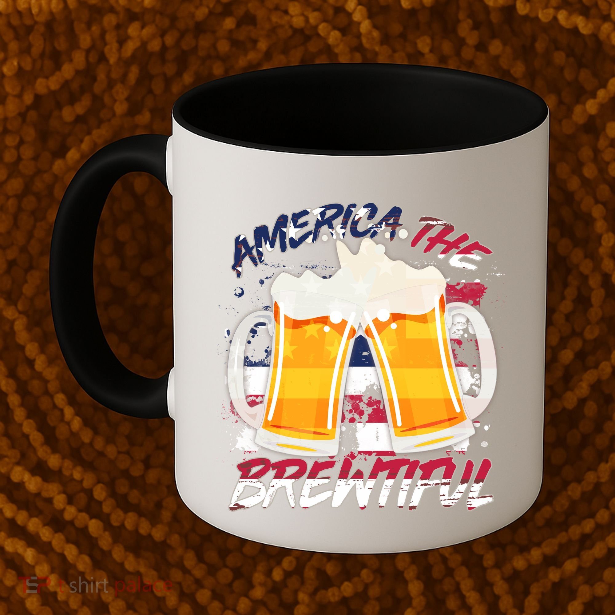 America The Brewtiful Beer USA Flag Coffee Mug