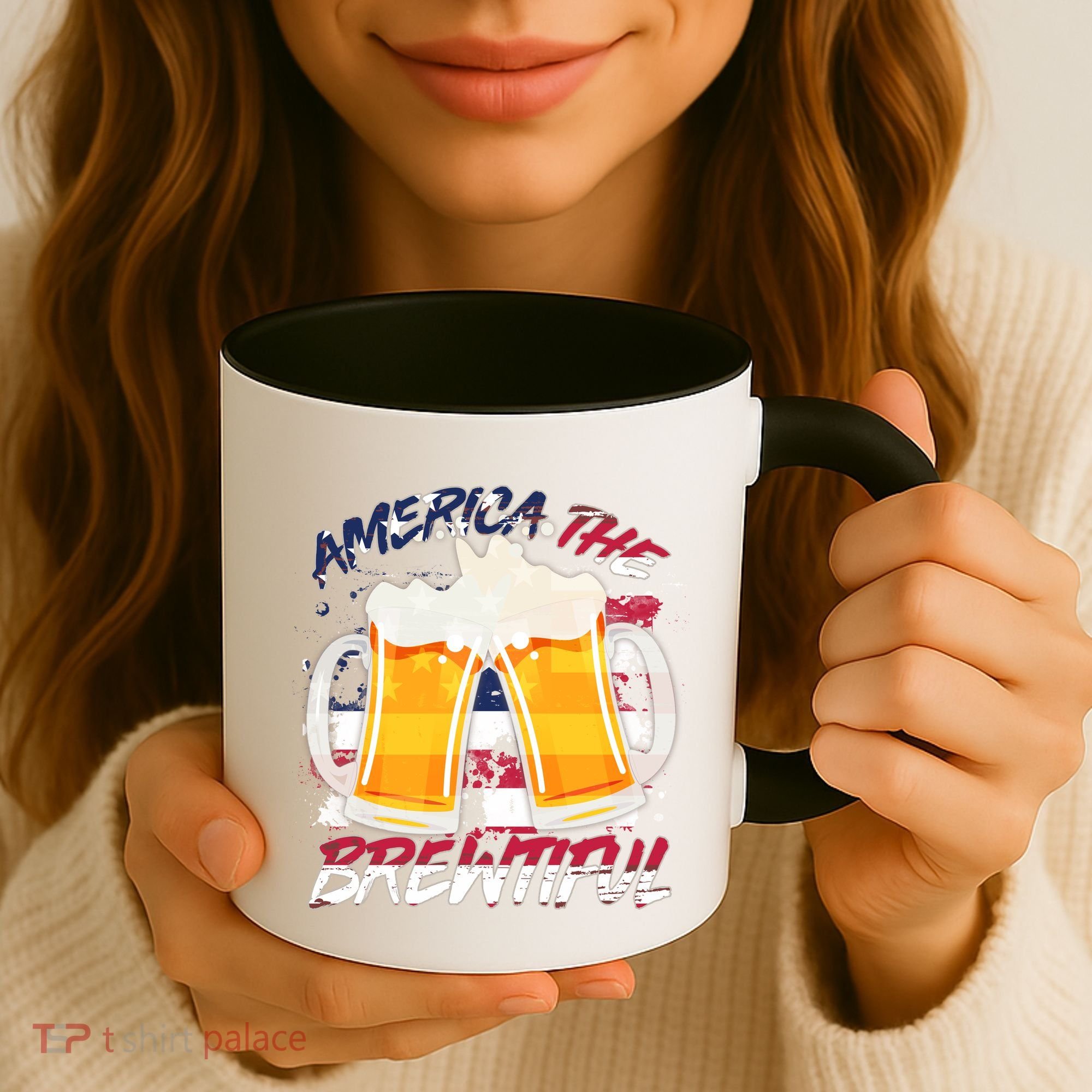 America The Brewtiful Beer USA Flag Coffee Mug