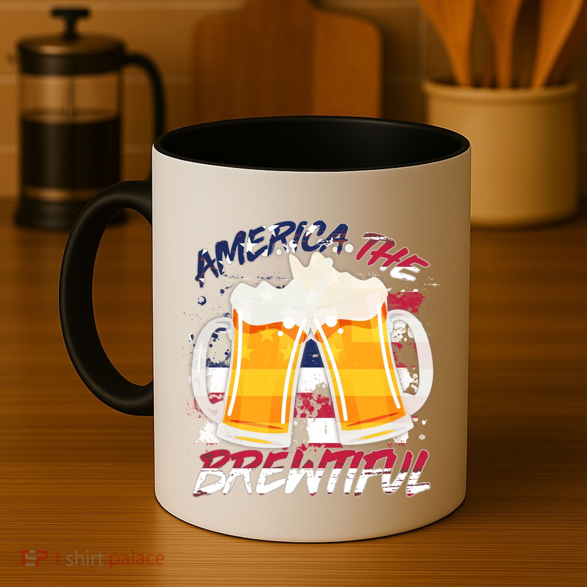 America The Brewtiful Beer USA Flag Coffee Mug