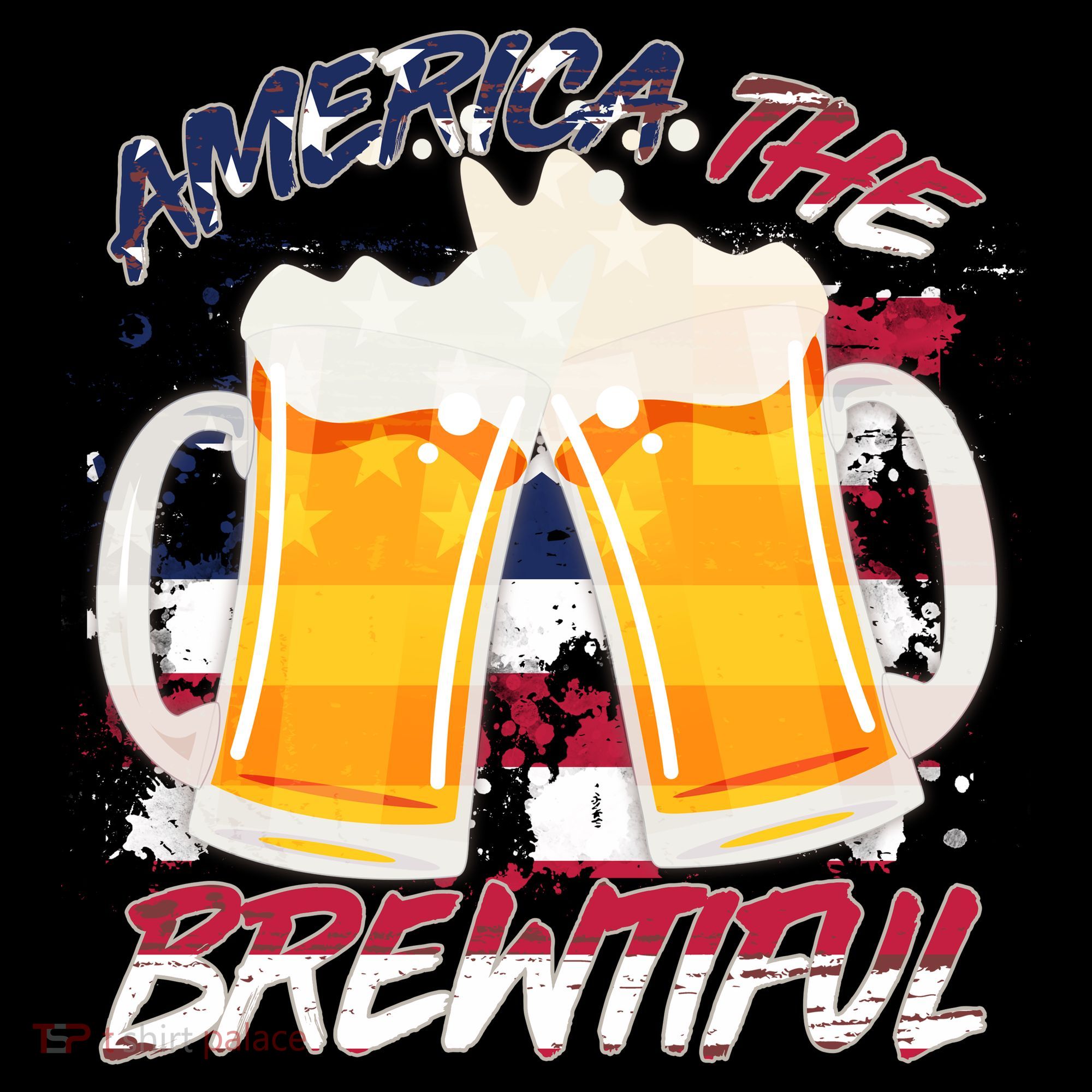 America The Brewtiful Beer USA Flag Coffee Mug