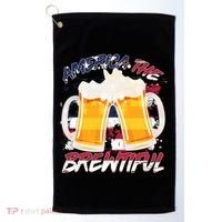America The Brewtiful Beer USA Flag Golf Towel thumb 0