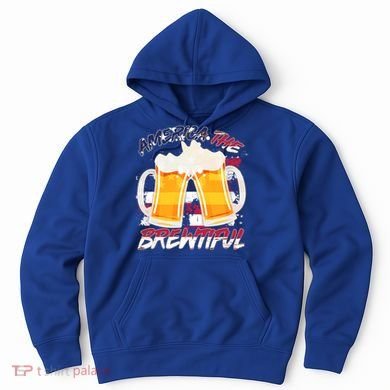 America The Brewtiful Beer USA Flag Hoodie