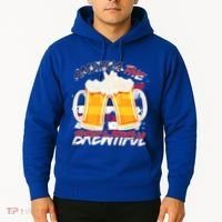 America The Brewtiful Beer USA Flag Hoodie thumb 2