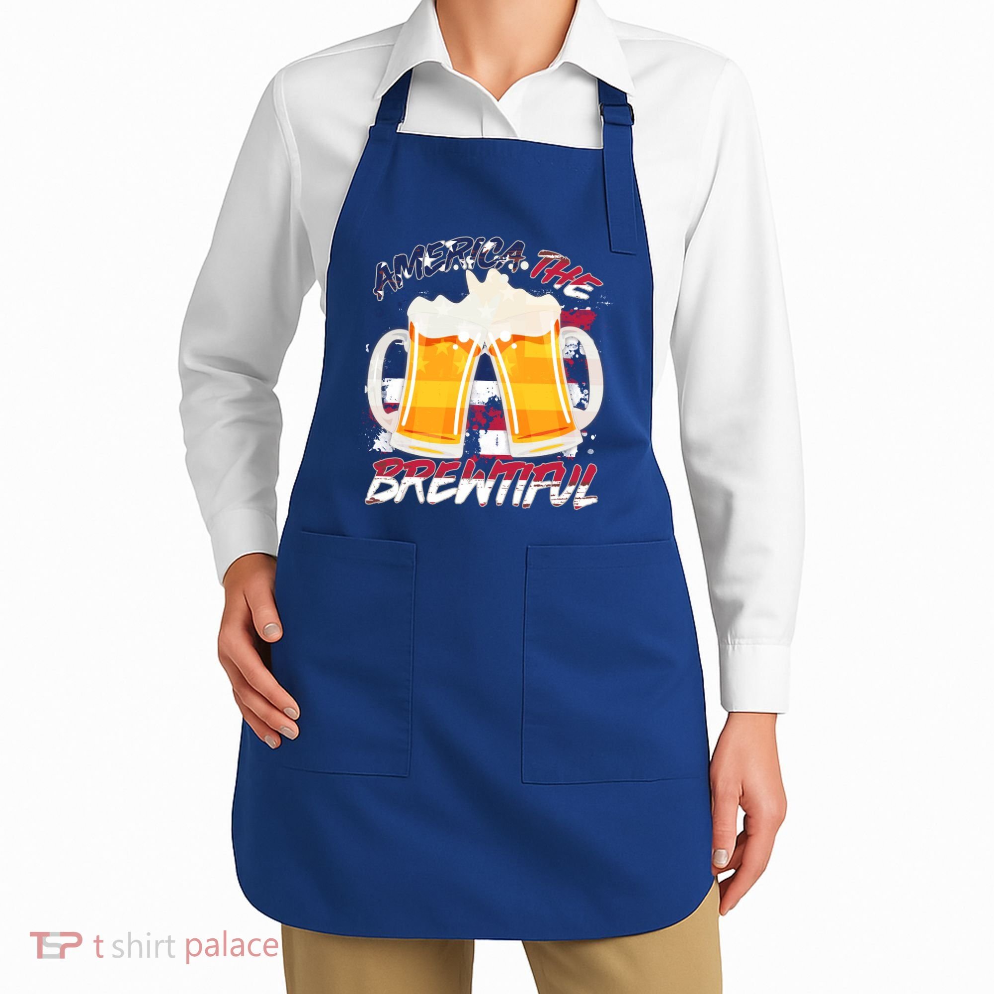 America The Brewtiful Beer USA Flag Apron