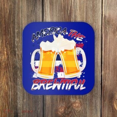 America The Brewtiful Beer USA Flag Coaster