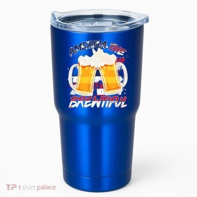 America The Brewtiful Beer USA Flag Tumbler
