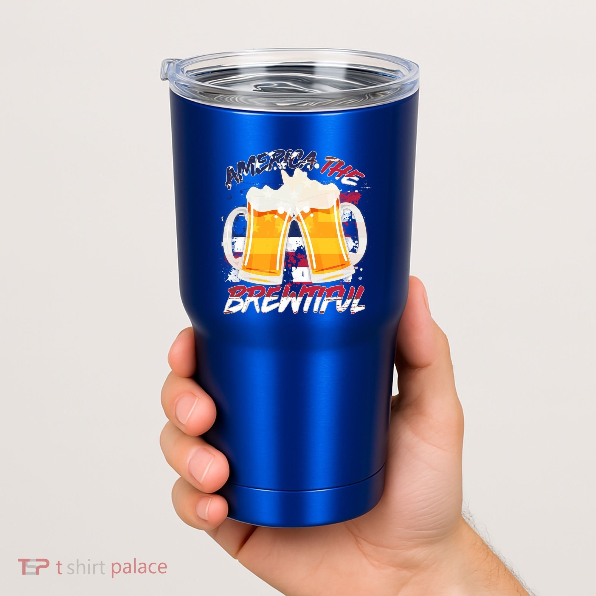 America The Brewtiful Beer USA Flag Tumbler