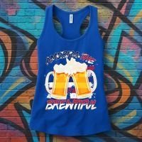 America The Brewtiful Beer USA Flag Women's Tank Top thumb 3
