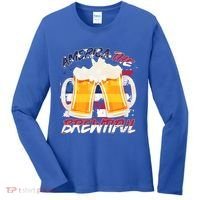 America The Brewtiful Beer USA Flag Women's Long Sleeve Shirt thumb 0
