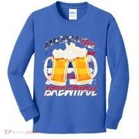 America The Brewtiful Beer USA Flag Kids Long Sleeve Shirt thumb 0
