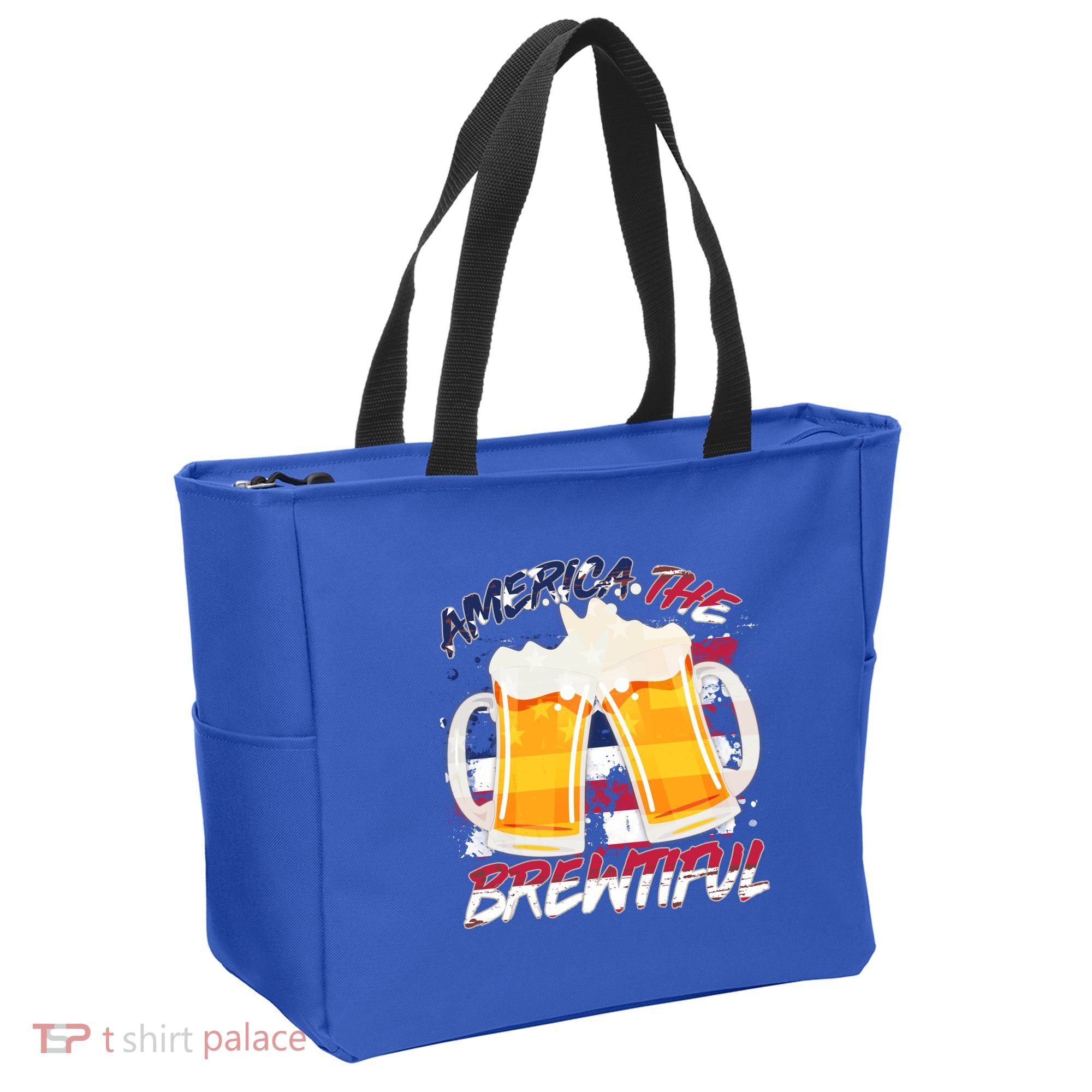 America The Brewtiful Beer USA Flag Tote Bag