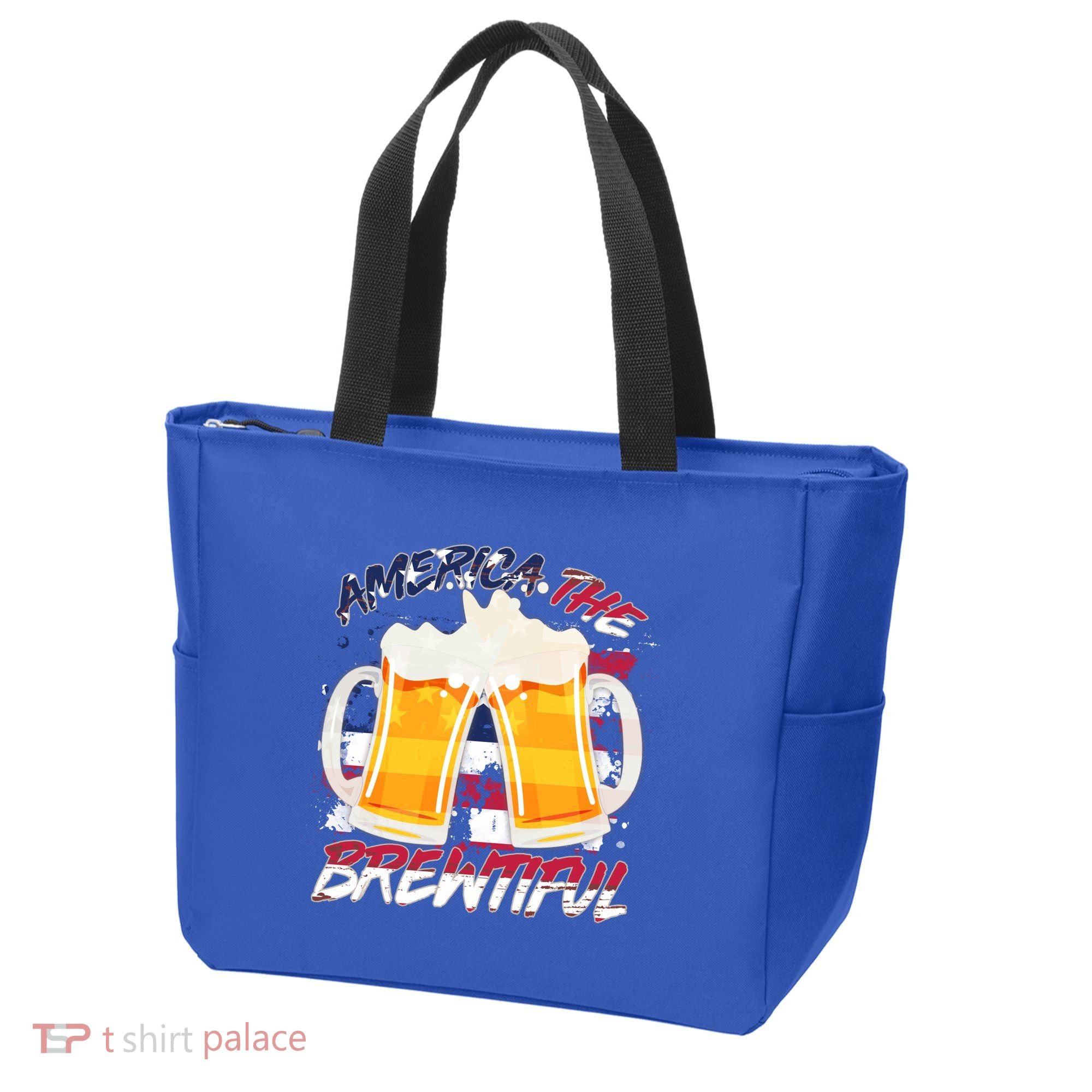 America The Brewtiful Beer USA Flag Tote Bag