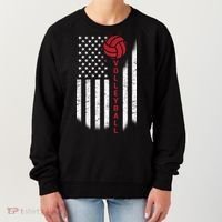 America Volleyball Flag Women's Sweatshirt thumb 0