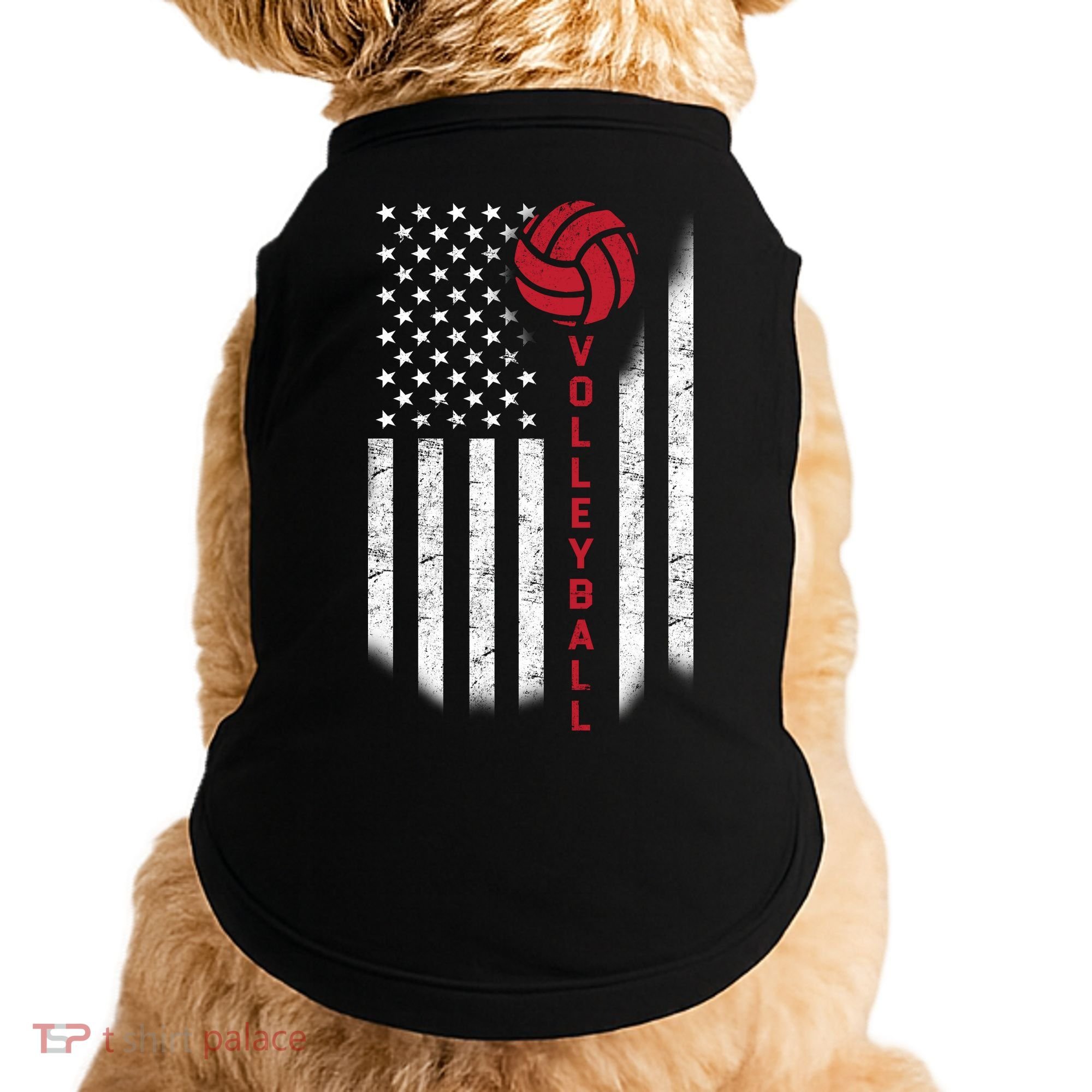 America Volleyball Flag Doggie Tank
