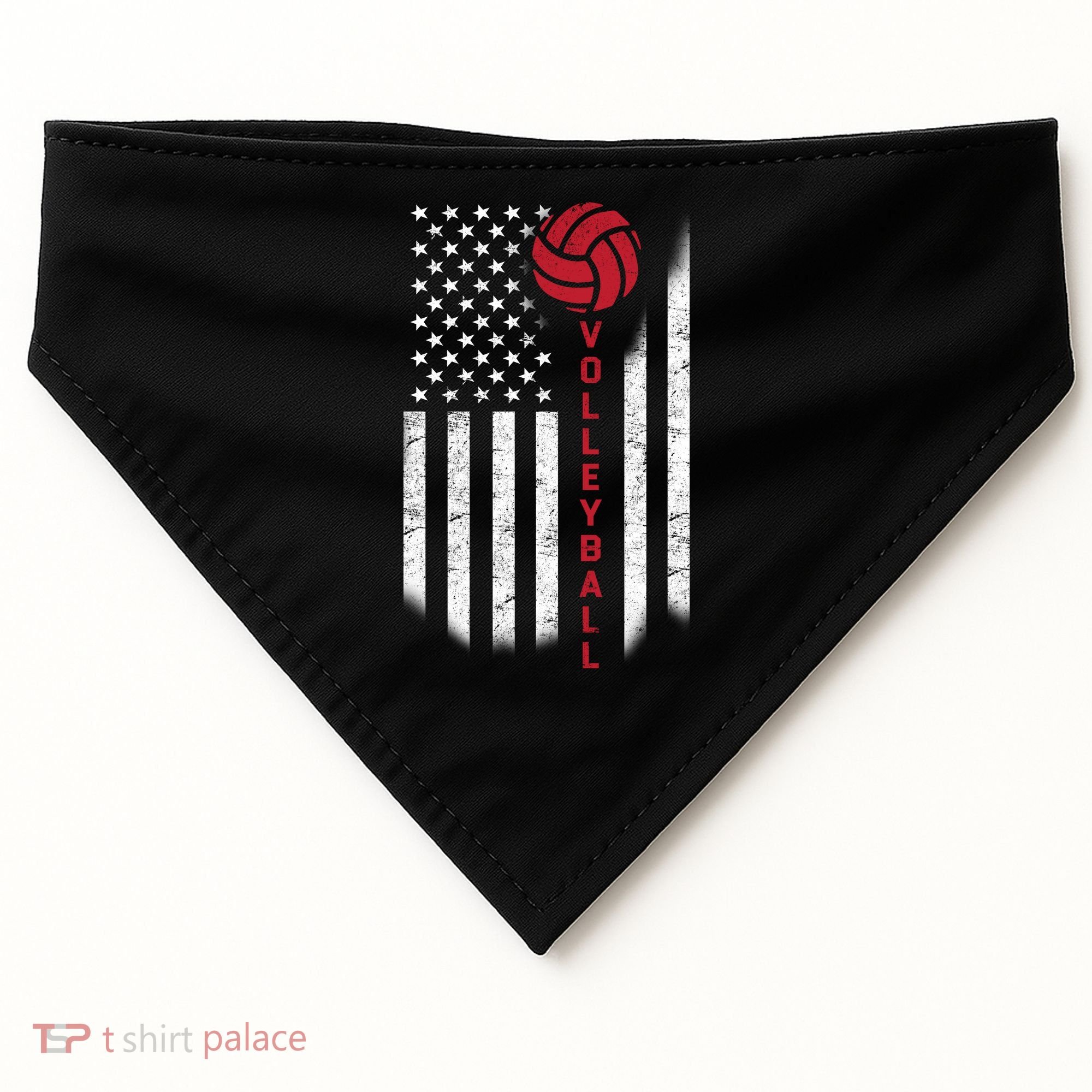 America Volleyball Flag USA-Made Doggie Bandana