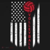 America Volleyball Flag Long Sleeve Shirt thumb 2