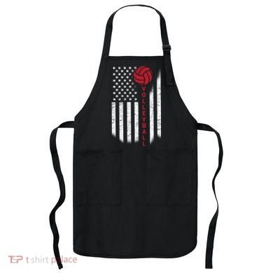 America Volleyball Flag Apron