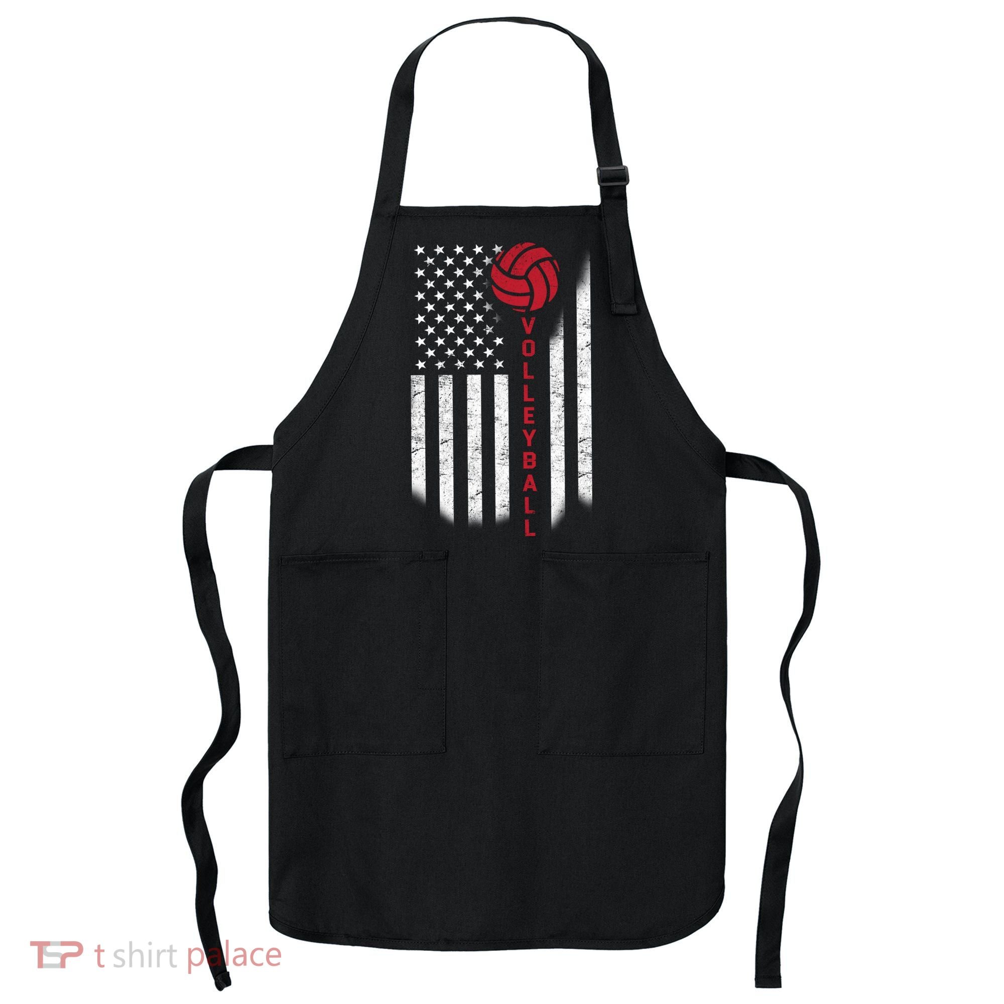 America Volleyball Flag Apron