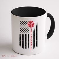 America Volleyball Flag Coffee Mug thumb 1