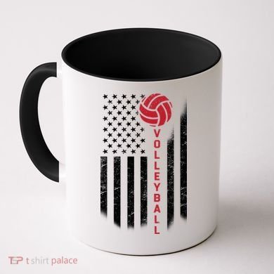 America Volleyball Flag Coffee Mug