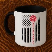 America Volleyball Flag Coffee Mug thumb 2