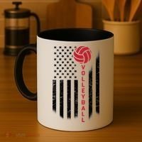 America Volleyball Flag Coffee Mug thumb 4