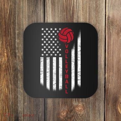 America Volleyball Flag Coaster