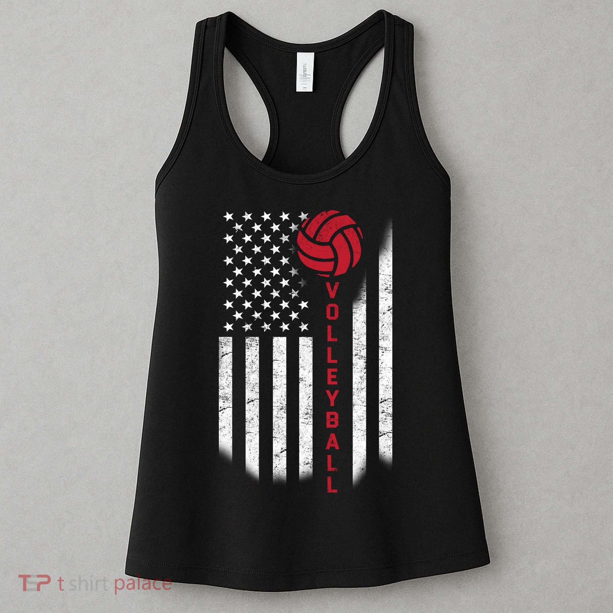 America Volleyball Flag Women's Tank Top