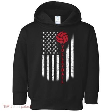 America Volleyball Flag Toddler Hoodie