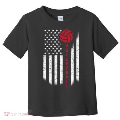 America Volleyball Flag Toddler T-Shirt