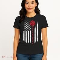 America Volleyball Flag Women's T-Shirt thumb 4