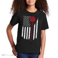 America Volleyball Flag Kids T-Shirt thumb 2