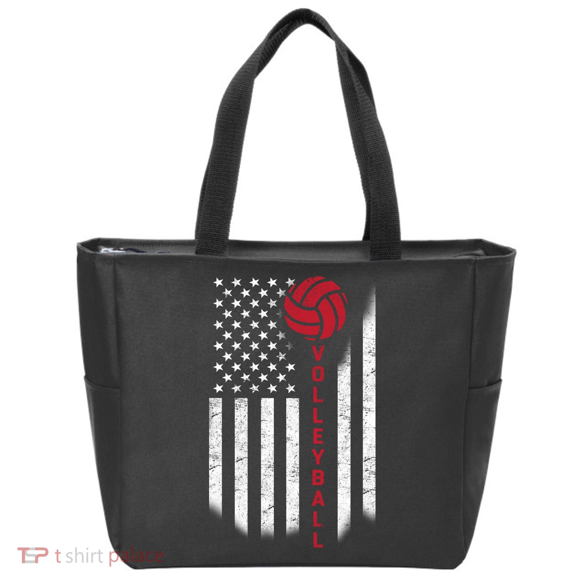 America Volleyball Flag Tote Bag
