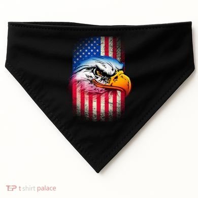 American Bald Eagle Flag USA-Made Doggie Bandana
