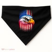 American Bald Eagle Flag USA-Made Doggie Bandana thumb 0