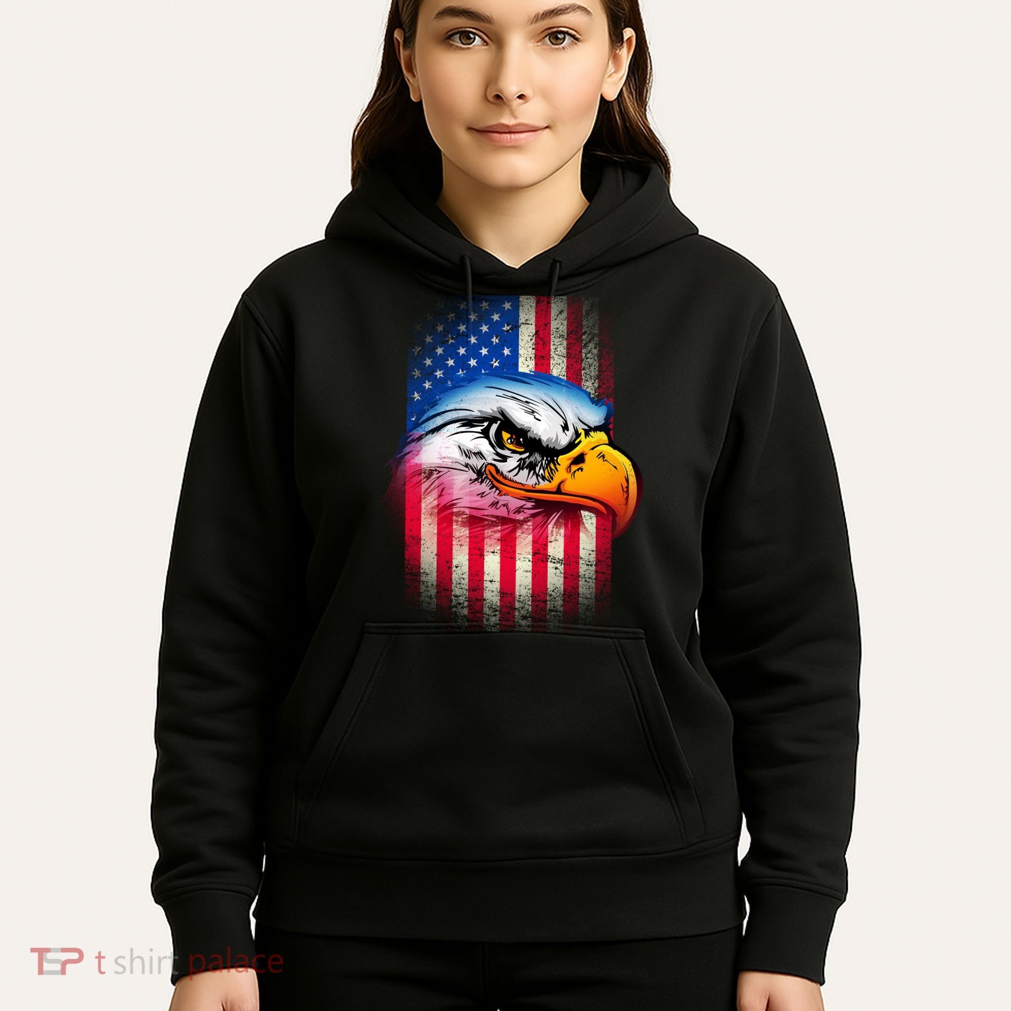 American Bald Eagle Flag Hoodie