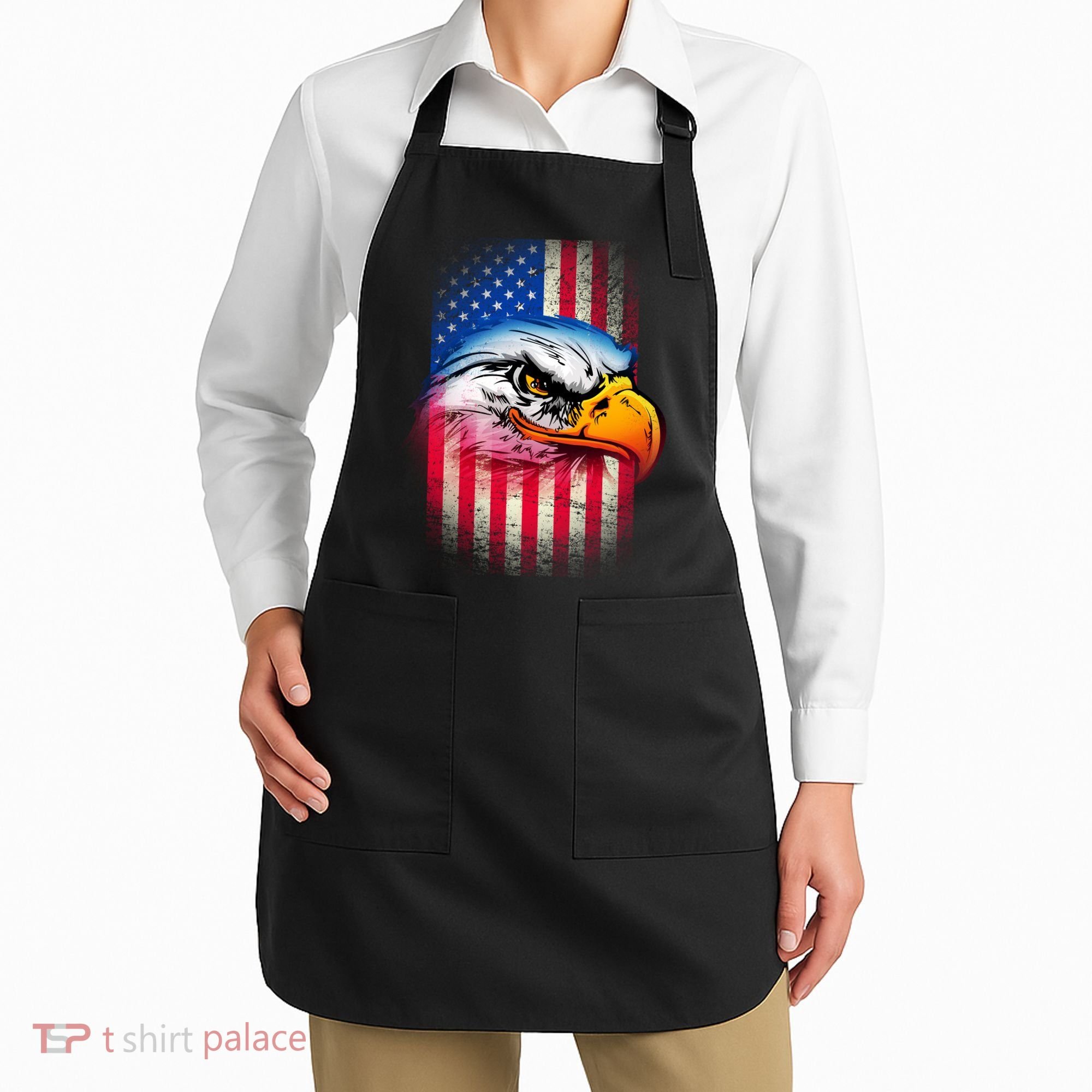 American Bald Eagle Flag Apron