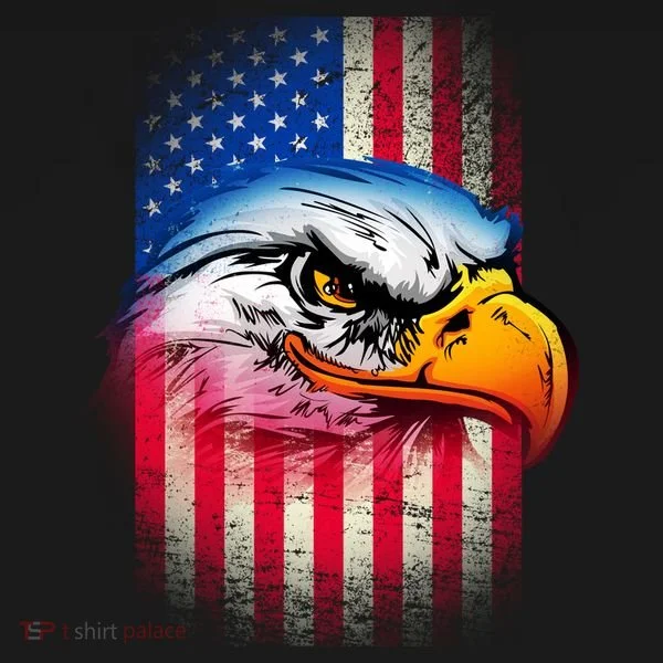 American Bald Eagle Flag T-Shirt
